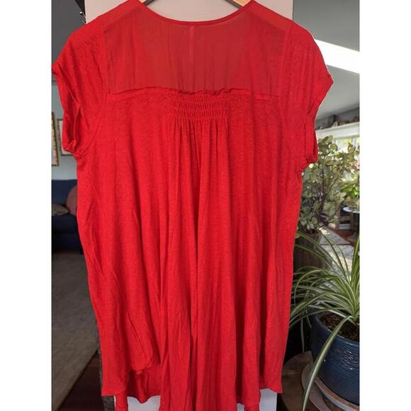 free people orange top medium - Picture 2 of 3